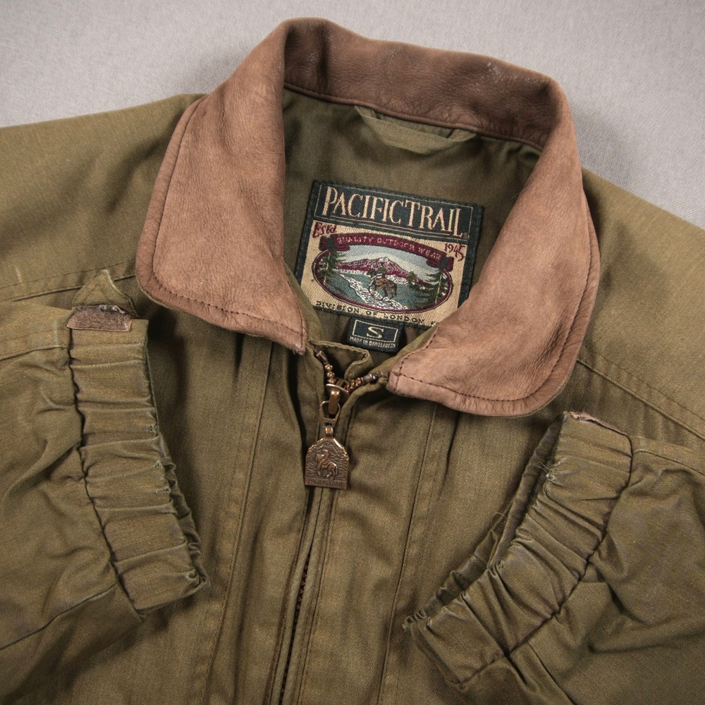 Leather Collar Pacific Trail Zip Outdoor Men Jacket S Work Chore Bomber Ranch
